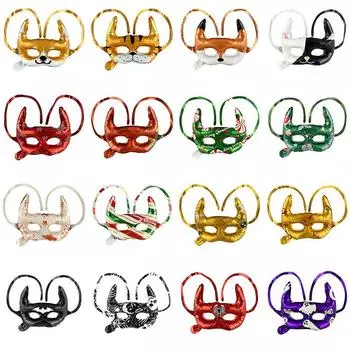 Хэллоуин Воздушный шар Маска Рождественская тематическая вечеринка Воздушный шар из алюминиевой фольги Детская вечеринка Ролевая декоративная маска Fox Mask