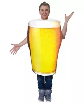 Хэллоуин Взрослый Кигуруми [SUBETE] Костюм, Костюм, Еда, Косплей, Смешной, Кигуруми, Костюм, Милый, Вечеринка, Банкет, Событие, (Пиво)