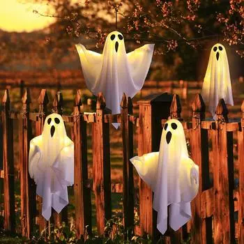 Хэллоуин вечеринка светодиодный светящийся призрачный свет домашний интерьер наружные украшения принадлежности 2024 дом с привидениями бар подвесной ужас реквизит 1