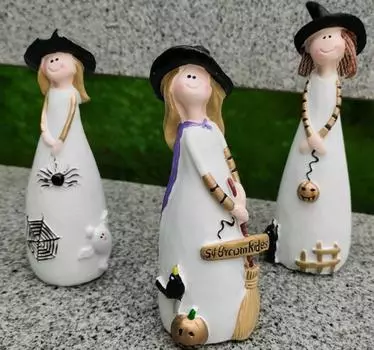 Хэллоуин ведьмы смоляная статуя домашняя милая ведьма смоляное украшение рабочего стола