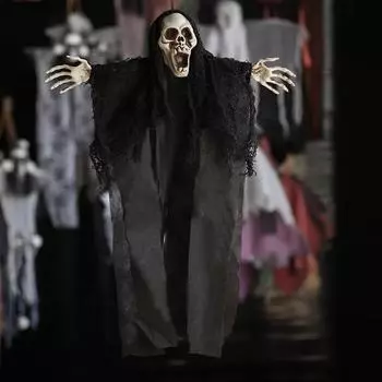Хэллоуин висит призрак новая комната дом с привидениями бар украшения реквизит страшное лицо череп кулон