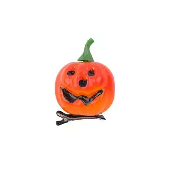 Хэллоуин Забавные тыквы Заколка для волос Головной убор Креативная имитация Улыбающиеся тыквы Зажим для края Вечеринка Аксессуар для волос One Size