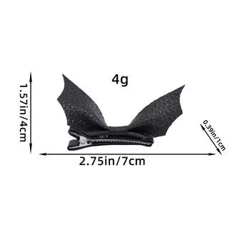 Хэллоуин Заколка для волос Заколка для головы Летучая мышь Кожаная заколка для волос Хэллоуин Декоративный головной убор