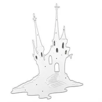 Хэллоуин замок металлический трафарет DIY скрапбукинг альбом штамп бумажная карта тиснение ремесла 1pc