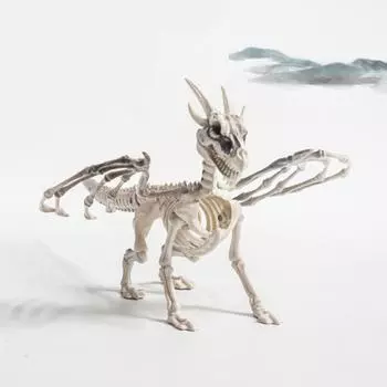 Хэллоуин Животное Скелет Симуляция Кость Реквизит, Ужасающие Украшения, Декорации для Квест-комнаты и Дома с привидениями One Size белый