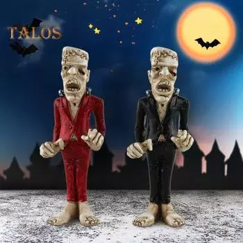 Хэллоуин жуткая мини-статуэтка мумия зомби скелет смоляная статуэтка скульптура для домашнего офиса украшение рабочего стола украшение праздничный подарок E