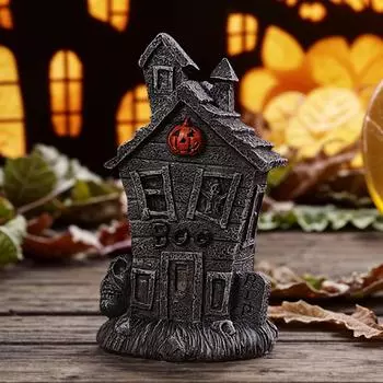 Хэллоуин жуткая миниатюрная статуэтка из смолы мини-череп призрак декор износостойкий микро череп призрак пейзаж для домашнего офиса