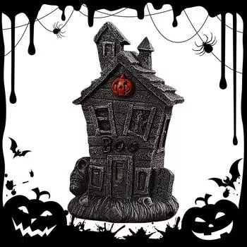 Хэллоуин жуткая миниатюрная статуэтка износостойкий мини-череп привидение декор призрачный скелет украшение для дома с привидениями