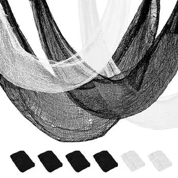 Хэллоуин жуткая ткань украшения Хэллоуина страшная жуткая ткань марля DIY реквизит товары для дома с привидениями оранжевый