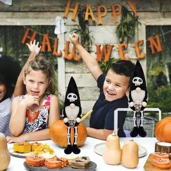 Хэллоуинская кукла-карлик с черепами, реквизит для праздничных украшений, длинноногая кукла ужасов One Size