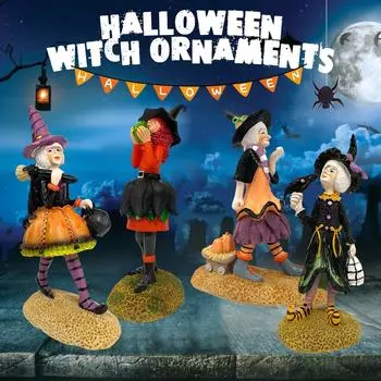 Хэллоуинская кукла-ведьма, украшения из смолы, украшения для куклы One Size