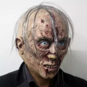 Хэллоуинская латексная маска зомби, страшный реквизит для квест-комнаты One size красный