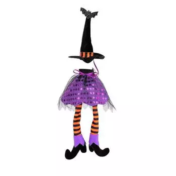 Хэллоуинская шляпа ведьмы, длинная ножка, крышка для бутылки вина, украшение для стола, атмосфера шампанского, винные пакеты, счастливый декор для вечеринки на Хэллоуин фиолетовый