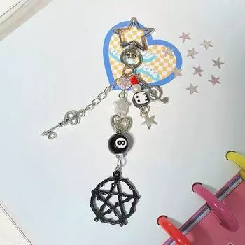 Хэллоуинская вечеринка милый призрак телефон цепочка ретро паровая волна темный бусина брелок телефон подвесная веревка Хэллоуин украшения цепь