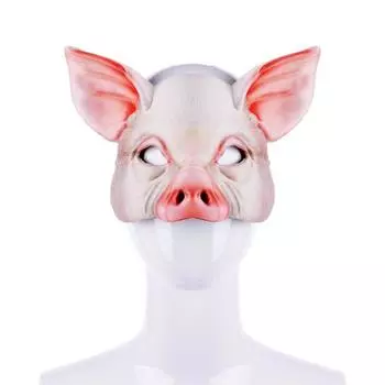 Хэллоуинская вечеринка, новинка, маска животного, голова свиньи, все маски для лица для взрослых, унисекс