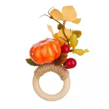 Хэллоуинские кольца для салфеток, Кленовые держатели для салфеток Осенние декоративные люверсы для салфеток Для украшения стола на День благодарения и Хэллоуин One Size