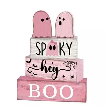 Хэллоуинские настольные украшения, Праздничная атмосфера, Домашний декор, Деревянные украшения One Size