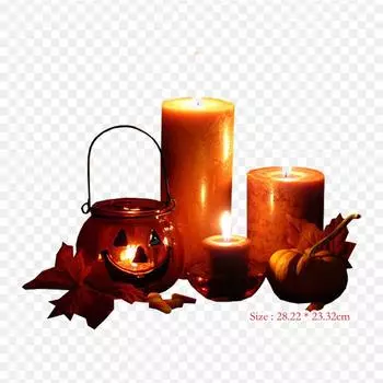 Хэллоуинские свечи, прозрачные беспламенные свечи, утюг с термопереносной печатью, виниловые нашивки, наклейки для одежды, аппликации «сделай сам», моющиеся нашивки