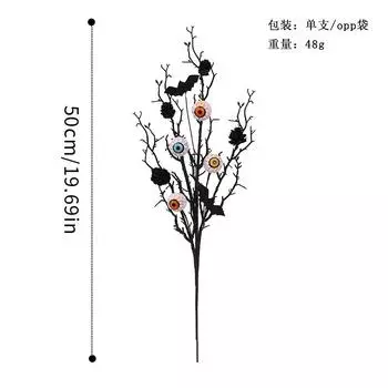 Хэллоуинские украшения, Креативные кленовые летучие мыши ананасовый глаз разделенный букет аксессуары, Домашние украшения