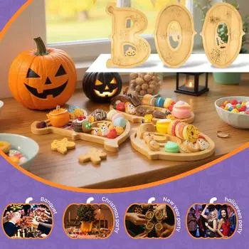 Хэллоуинский поднос для хранения, подходит для кухонных столов и каминов в помещении One Size