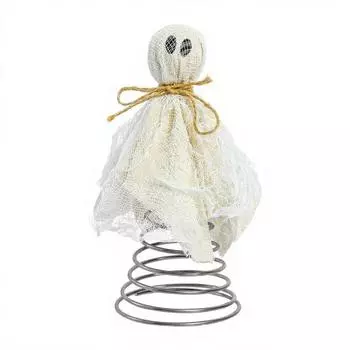 Хэллоуинский призрак, верхушка на елку, жуткий маленький марлевый призрак, рождественские украшения для верхушки елки для хэллоуинской вечеринки, домашний декор