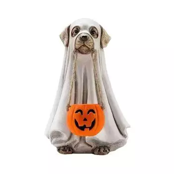 Хэллоуинское украшение с привидениями, Милая собака, Украшение, Статуэтка тыквы, Домашний декор для полок, Столешницы One Size