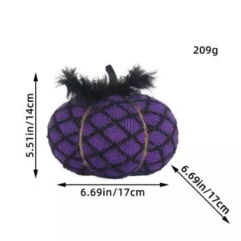 Хэллоуинское украшение в виде тыквы, праздничное украшение для вечеринки 2023, вязаное вручную украшение, шерстяная тыква, реквизит