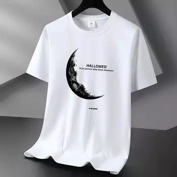 Hallowed 10 цветов, мужская футболка из чистого хлопка, свободная мужская футболка с круглым вырезом и коротким рукавом, большой размер S-6XL S