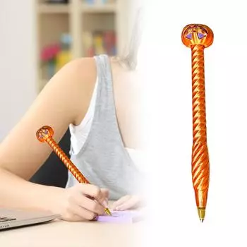 Halloween 3D Printed Rotating Decompression Pen 4PC (Without Pen Lead) One Size оранжевый