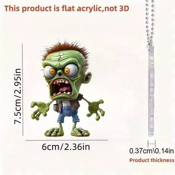 Halloween Adorable Themed Acrylic Car Accessories With Scary Cartoon Designs Character 1