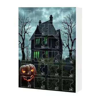 Halloween Advent Calendar 24 Days Countdown to Halloween Decoration 24 Pcs Scary Doll Collectible Figures Gifts for Kids Teens Adults A