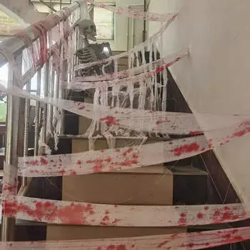 Хеллоуин кровавая марля 10 м принадлежности для дома с привидениями декоративный фото реквизит декор для комнаты 3cmx10m