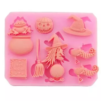 Halloween Cake Mold Halloween Party Silicone Chocolate Mold Baking Tool pink