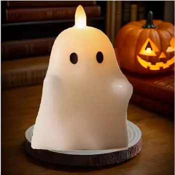 Halloween Candle Light Resin Flickering Flameless LED Candlestick Table Centerpiece Home Party Holiday Decor One Size