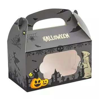 Halloween Candy Box Halloween Handbag Box Hand-held Gift Box One Size чёрный