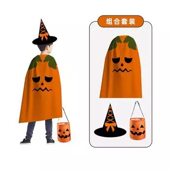 Halloween Cape Children s Costume Halloween Candy Bag Candy Bag Witch Hat Pumpkin Cape Clothes child