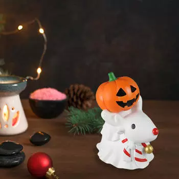 Halloween Christmas Mini Figurine Reindeer Holiday Gift Pumpkin Miniature Statue