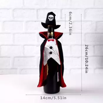 Halloween Cloak Vampire Wine Bottle Wrap Nonwoven Material Festives Gifting