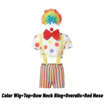 Halloween Comic Joker Cosplay Carnival Magic Role Play Makeup Ball Costume Stage M