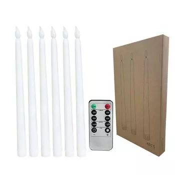 Halloween Conical Flameless Candle, 3D Flame Halloween Decorative Candle Light Remote Control LED Electronic Tearful Candle Light One Size