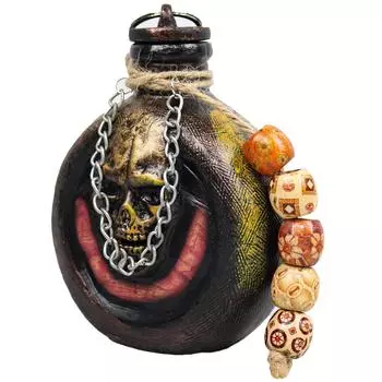 Halloween Cowboy Western Skulls Wine Pot Resin Ornament One Size