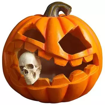 Halloween Cushaw Specter Retro Desktop Cranium Props Resin Ornaments Creative Specter Festival Decorations One Size