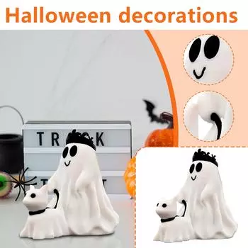 Halloween Cute Simulation Little Ghosts Walking Dog Decoration Ornament One Size
