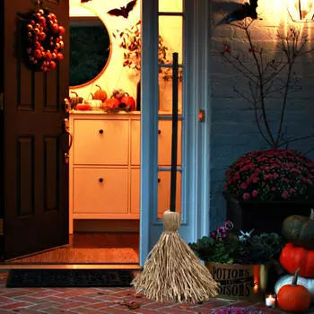 Halloween Dancing Broom, Party Prop,Portable Statue,Moving Broomstick,Halloween Decoration for