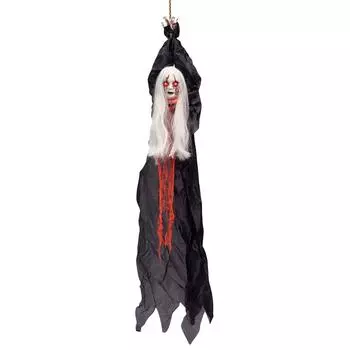 Halloween Decor Hanging Witch Skeleton , Scary Flying For Outdoor Halloween Decorations, Grim Reapers With Glowing Eyes For Haunted House Decor, Pati One Size