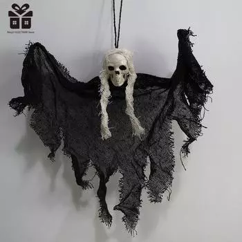 Halloween Decoration Hanging Skull Head Terror Park Decor Witch Pendant Props Skull Head Halloween Party Decorations for Home