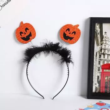 Halloween Devil & Spiderweb Headband with Bat Clip - Ghost Festival Party Costume Accessory
