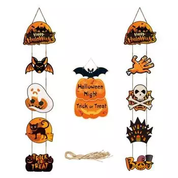Подвесное украшение на дверь на Хэллоуин, тыква, летучая мышь, призрак, праздничный праздничный декор для дома и улицы D