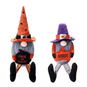 Halloween Faceless Dwarf Plush Gnome Long Leg Dwarf Wearing a Hat Festival Decoration Supplies long hat style