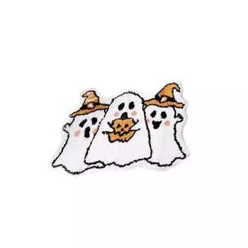 Halloween Floor Mats, Imitation Cashmere Floor Mats, Decorative Floor Mats, Bathroom Floor Mats, Entrance Door Mats. One Size белый